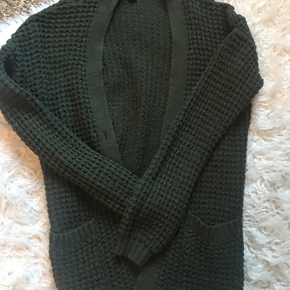 Dark green cardigan